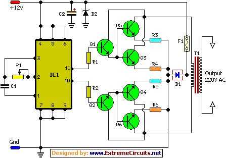 5000w power inverter schematic diagram