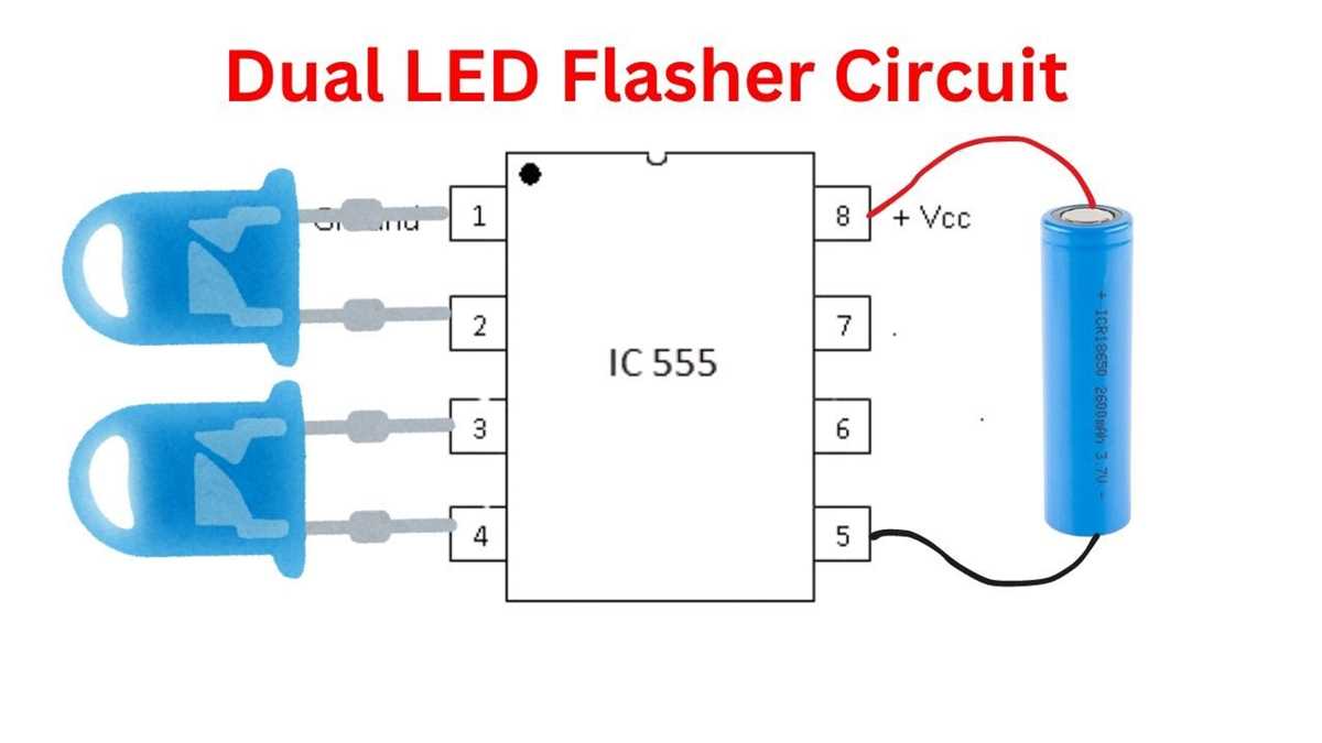 555 led flasher circuit diagram
