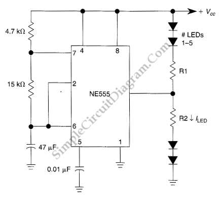 555 led flasher circuit diagram