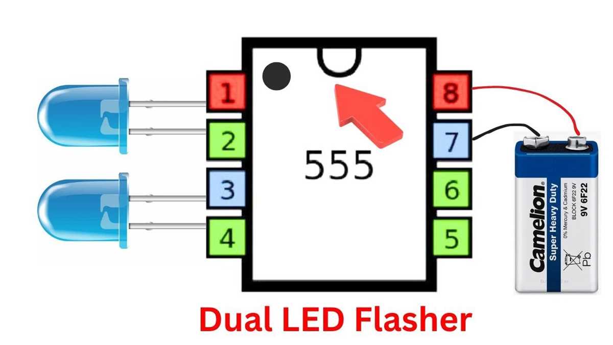 555 led flasher circuit diagram