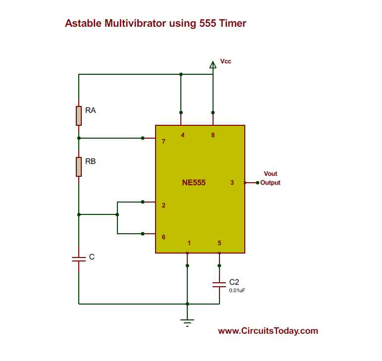 555 monostable circuit diagram