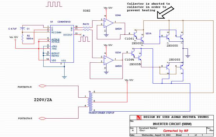6v to 220v inverter circuit diagram