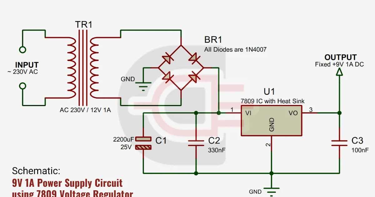 ac to dc power supply circuit diagram