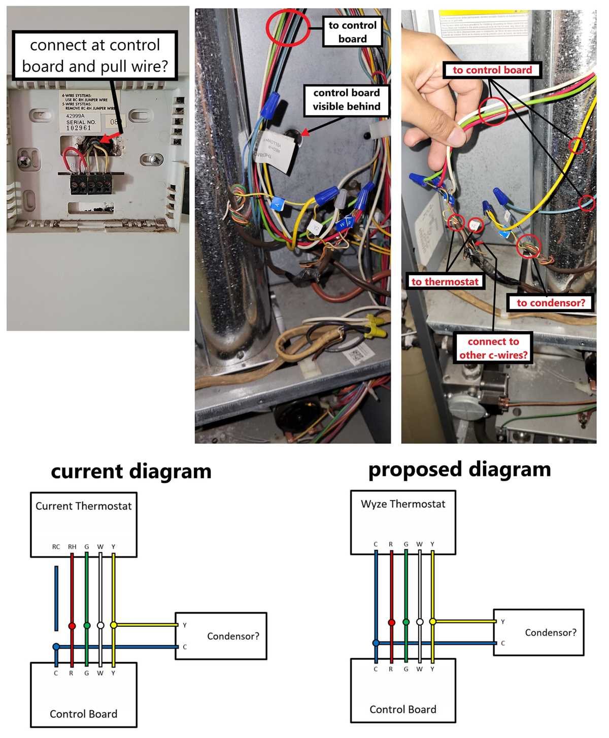 ac unit 4 wire thermostat wiring diagram