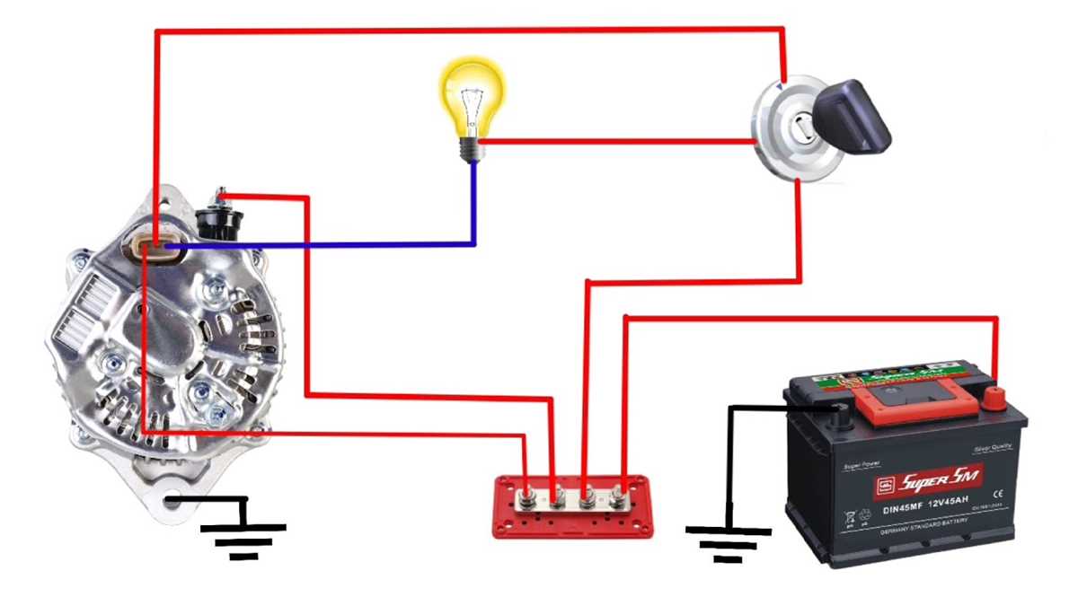 alternator regulator schematic diagram