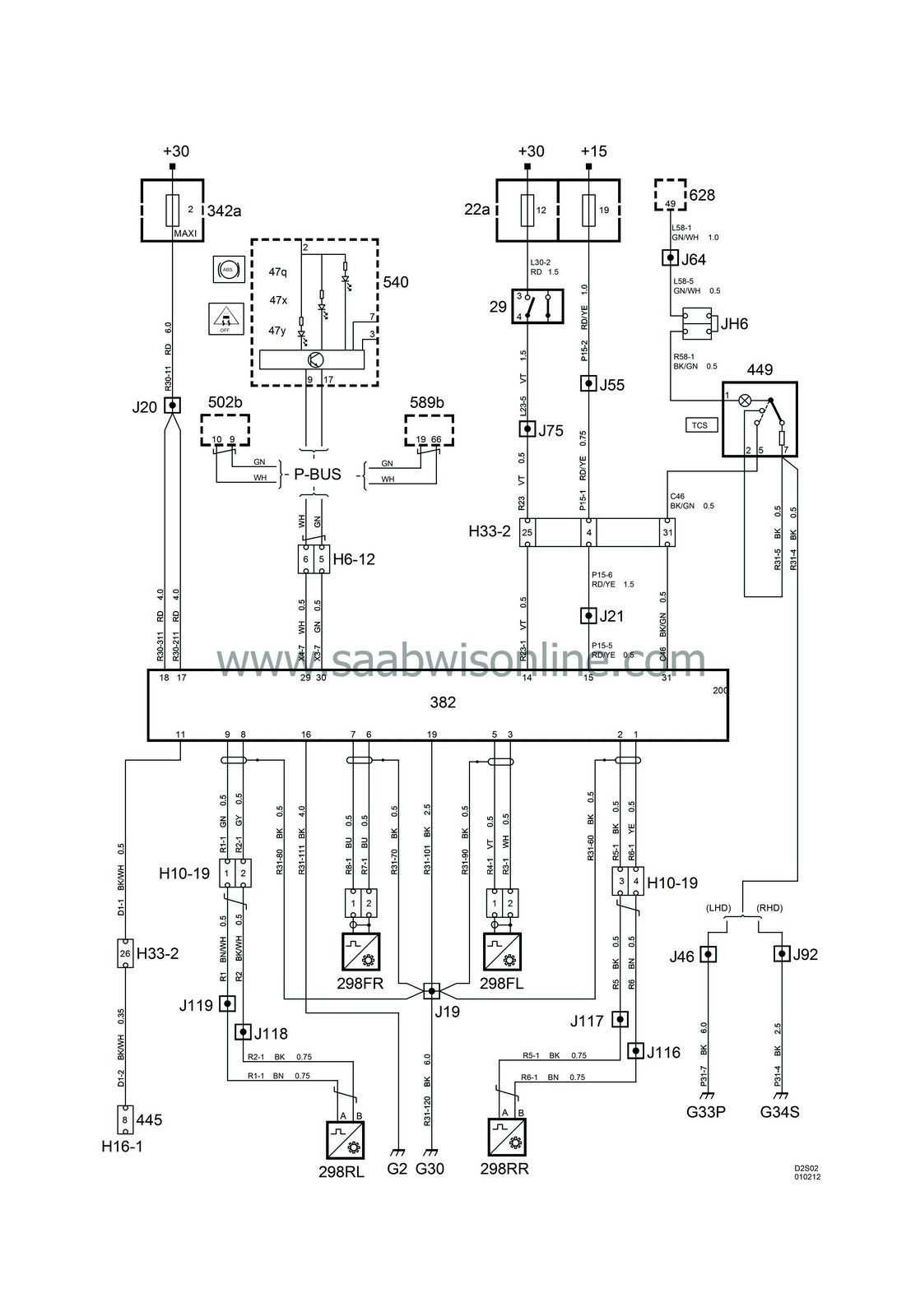 anti lock braking system circuit diagram