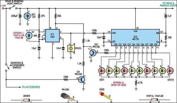 auto headlight wiring diagram