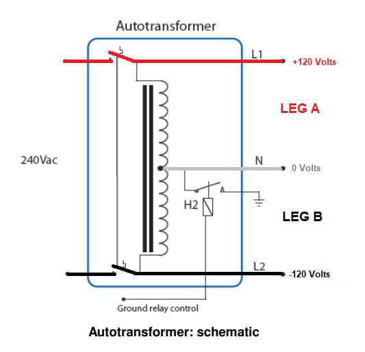 auto transformer schematic diagram