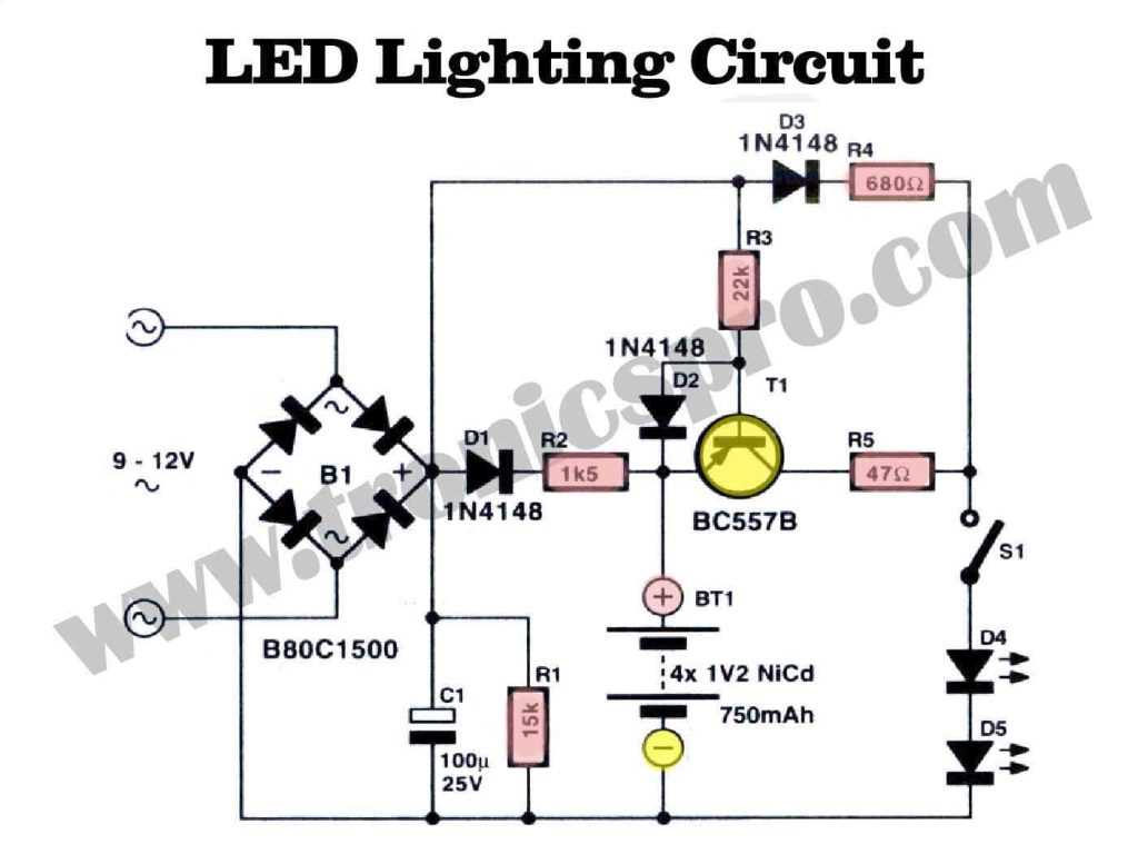 basic led circuit diagram