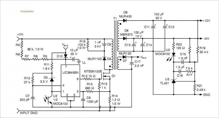 basic power supply schematic diagram