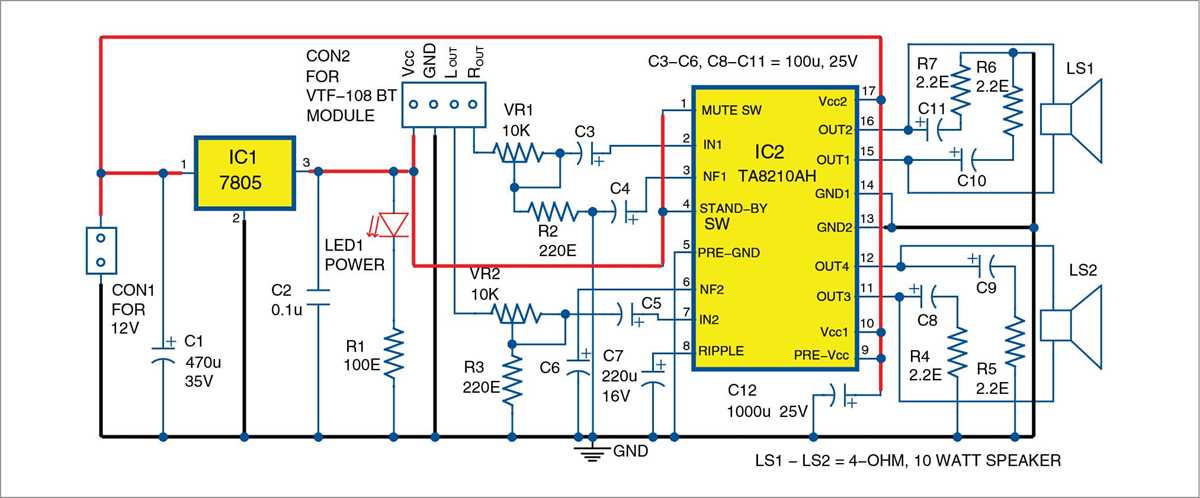 bluetooth transmitter circuit diagram