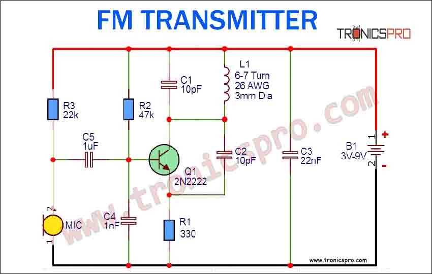 bluetooth transmitter circuit diagram