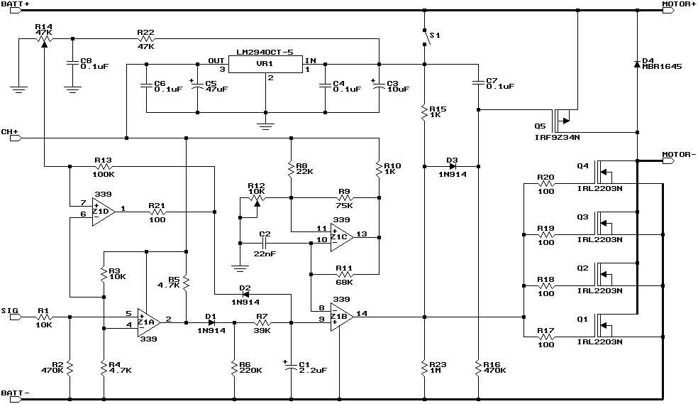 brushless esc circuit diagram