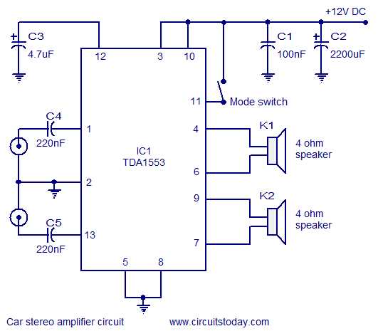 car amplifier circuit diagram
