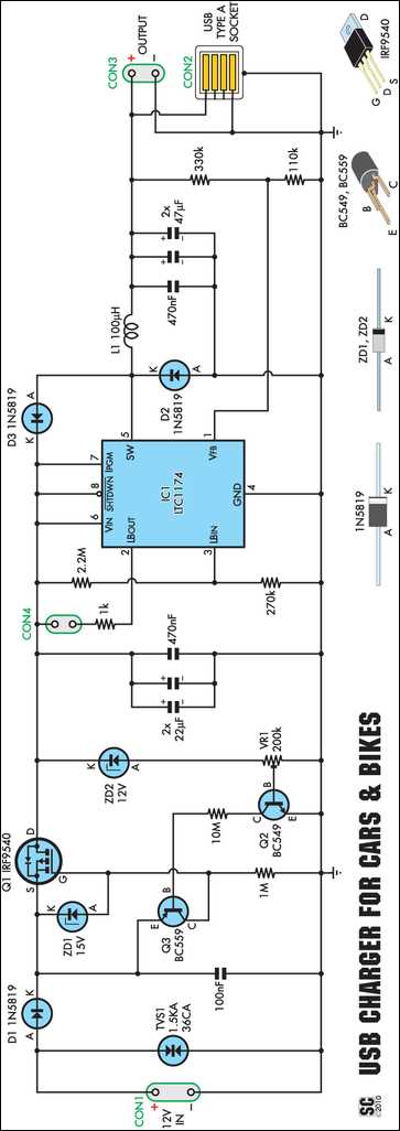 car charger schematic diagram