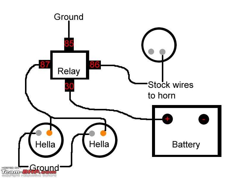 car horn circuit diagram