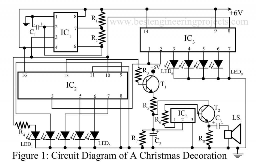 christmas led lights circuit diagram