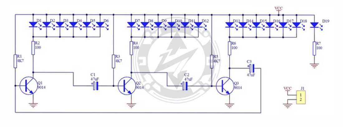 christmas tree led lights circuit diagram
