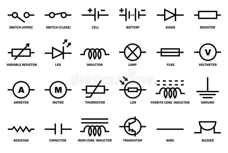 circuit board diagram symbols