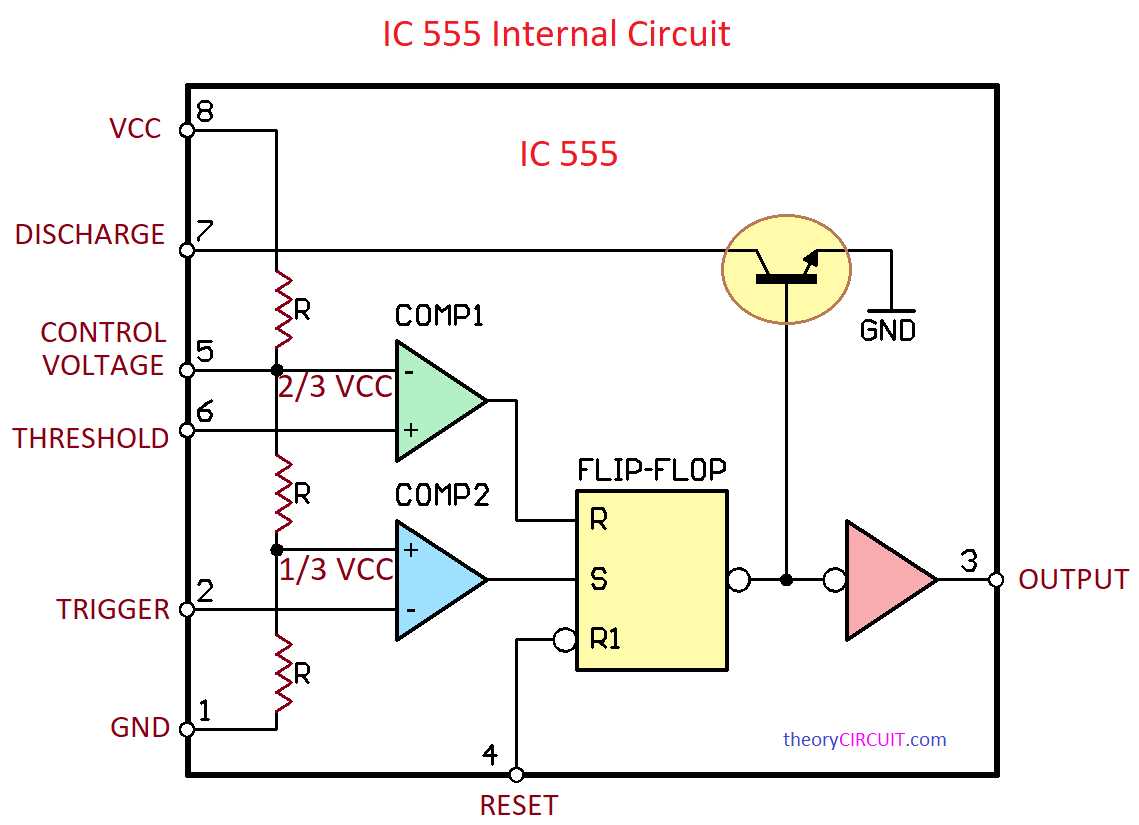 circuit diagram for 555 timer