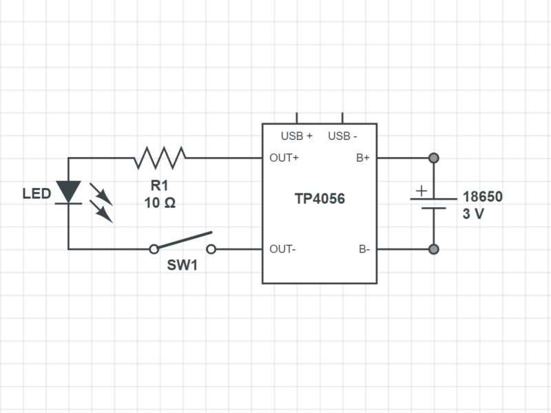 circuit diagram of a flashlight