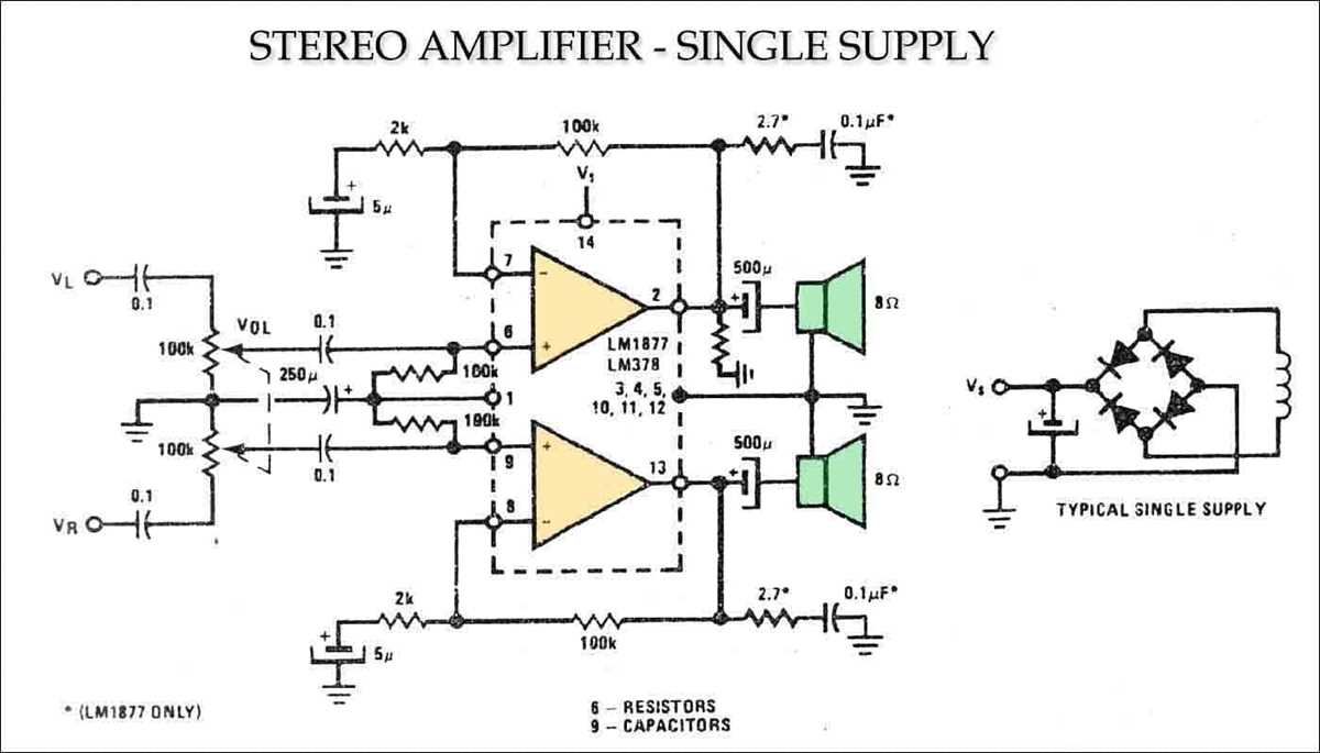 circuit diagram of audio amplifier of 12v