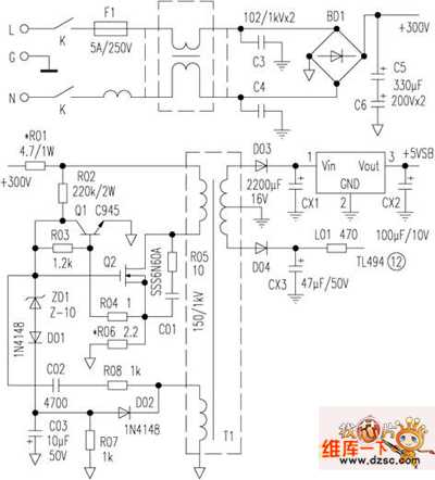 cpu power supply circuit diagram