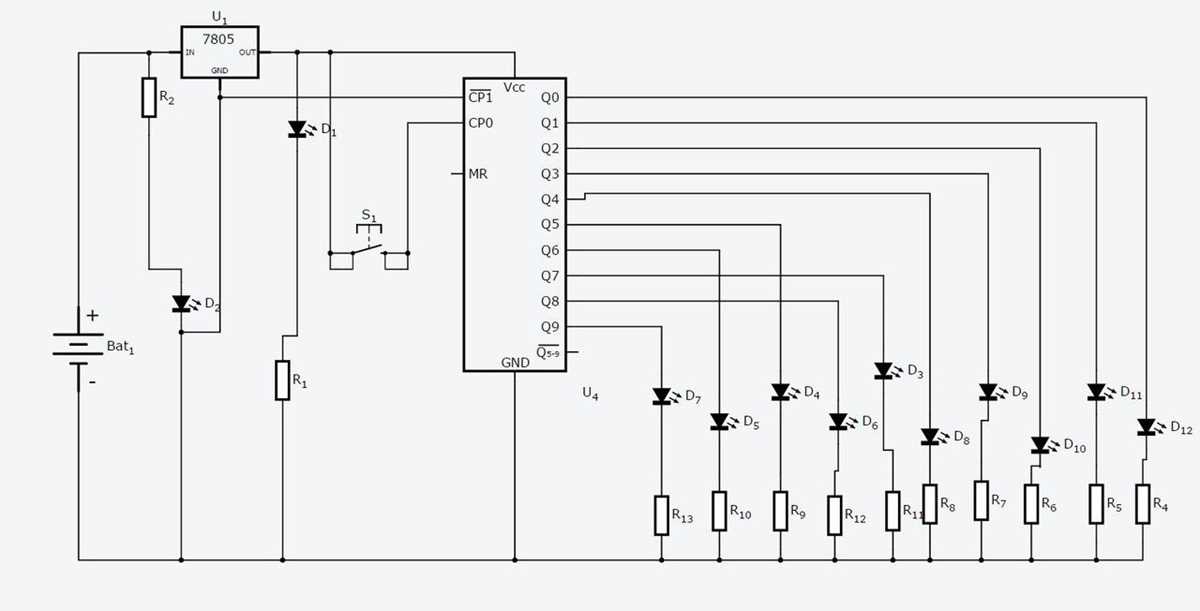 decade counter schematic diagram