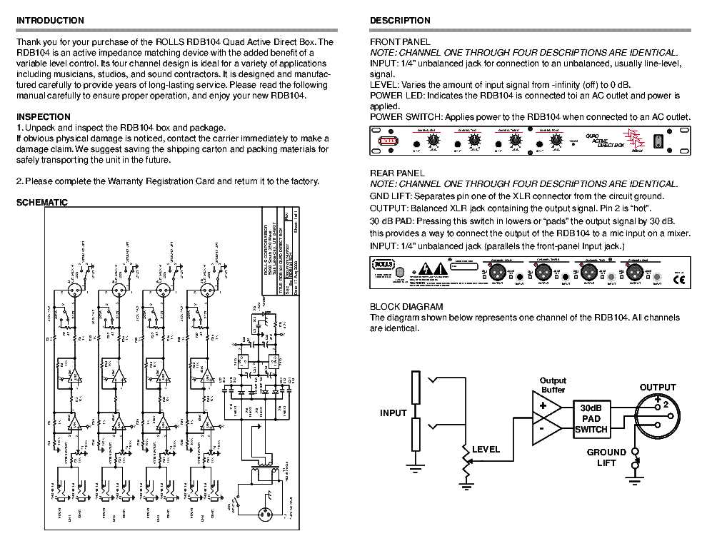 direct box schematic diagram