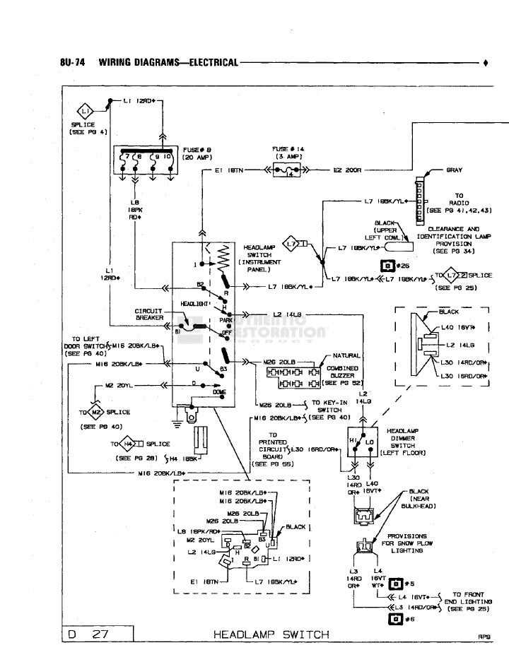 dodge ram headlight wiring diagram