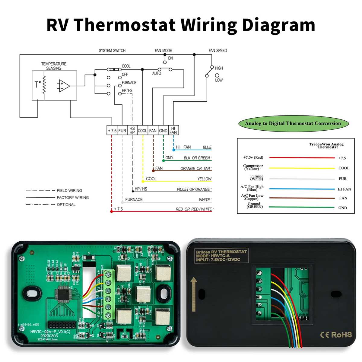 dometic 3 wire thermostat wiring diagram