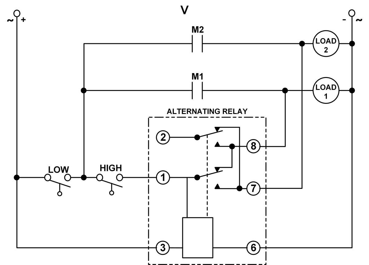 dpdt relay circuit diagram