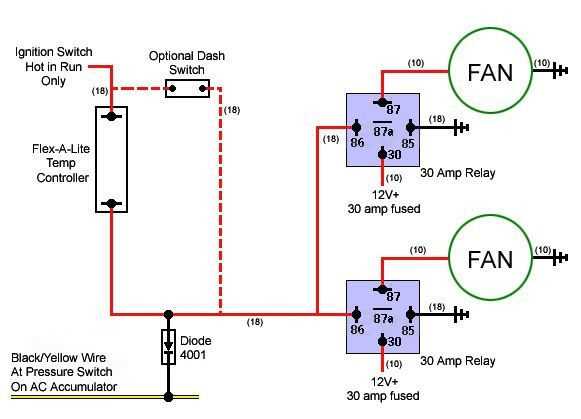 electric fan wiring diagram with relay