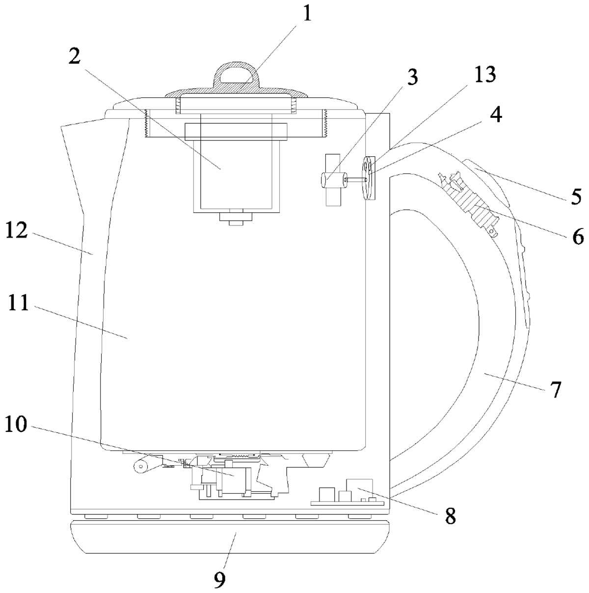 electric kettle schematic diagram