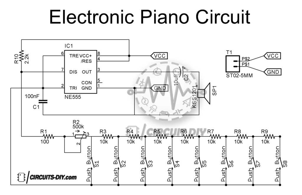 electronic piano circuit diagram