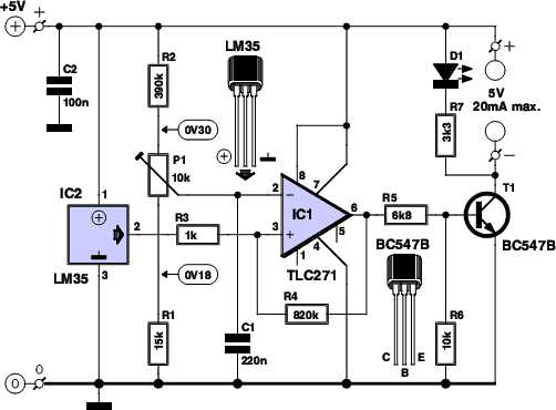electronic thermostat circuit diagram