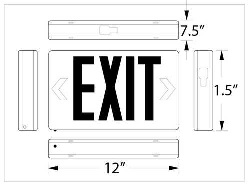 exit sign wiring diagram with battery