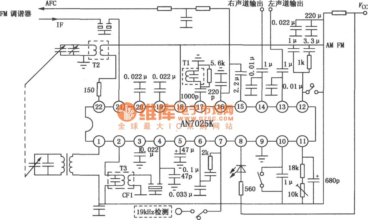 am/fm radio circuit diagram