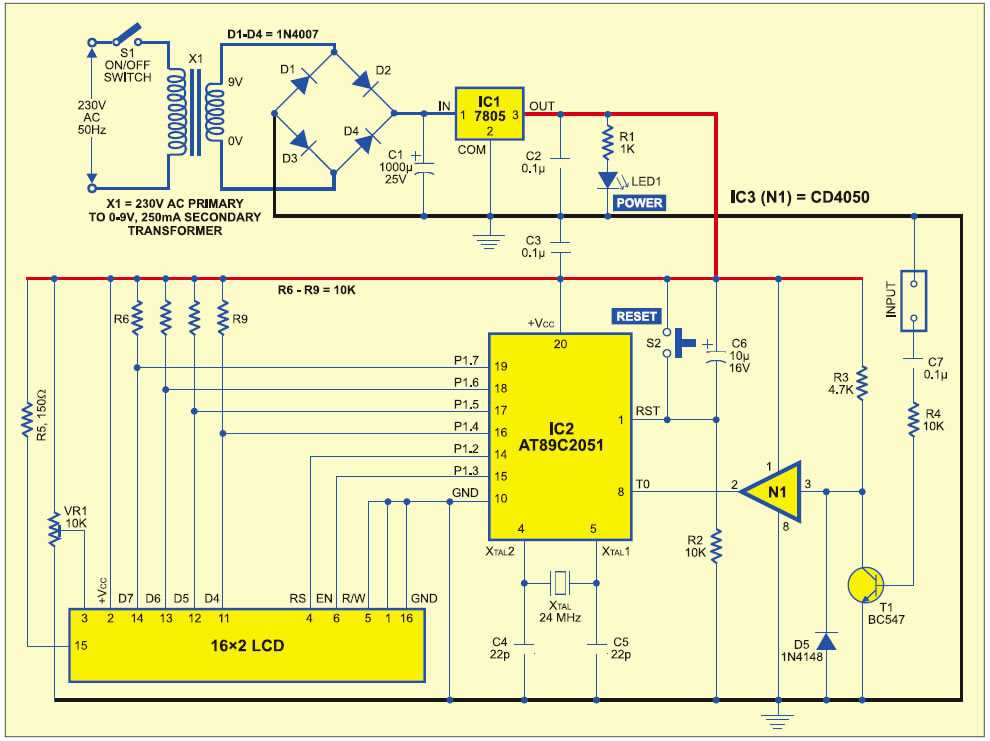 frequency counter circuit diagram