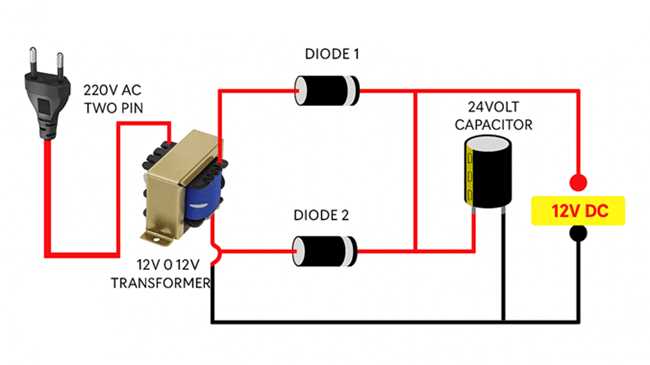 full wave rectifier schematic diagram