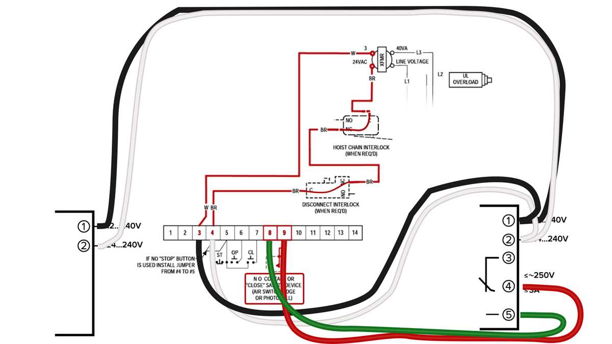 garage door wiring diagram
