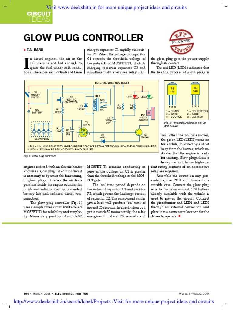 glow plug circuit diagram