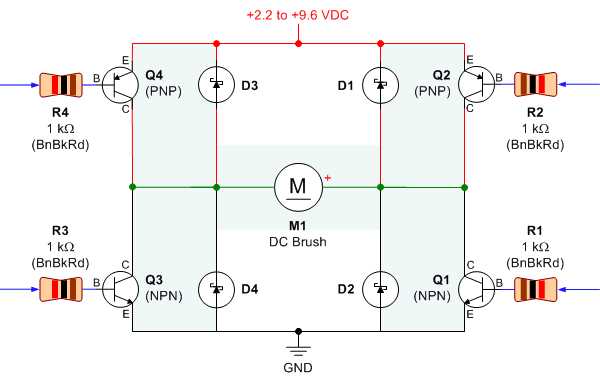 h bridge motor driver circuit diagram
