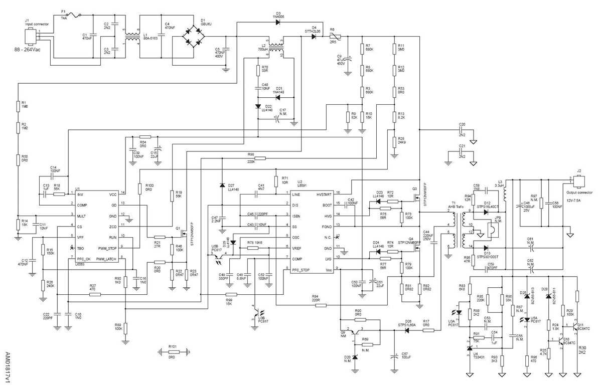half bridge smps circuit diagram