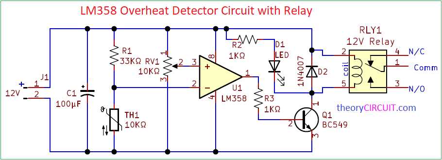 heat sensor circuit diagram