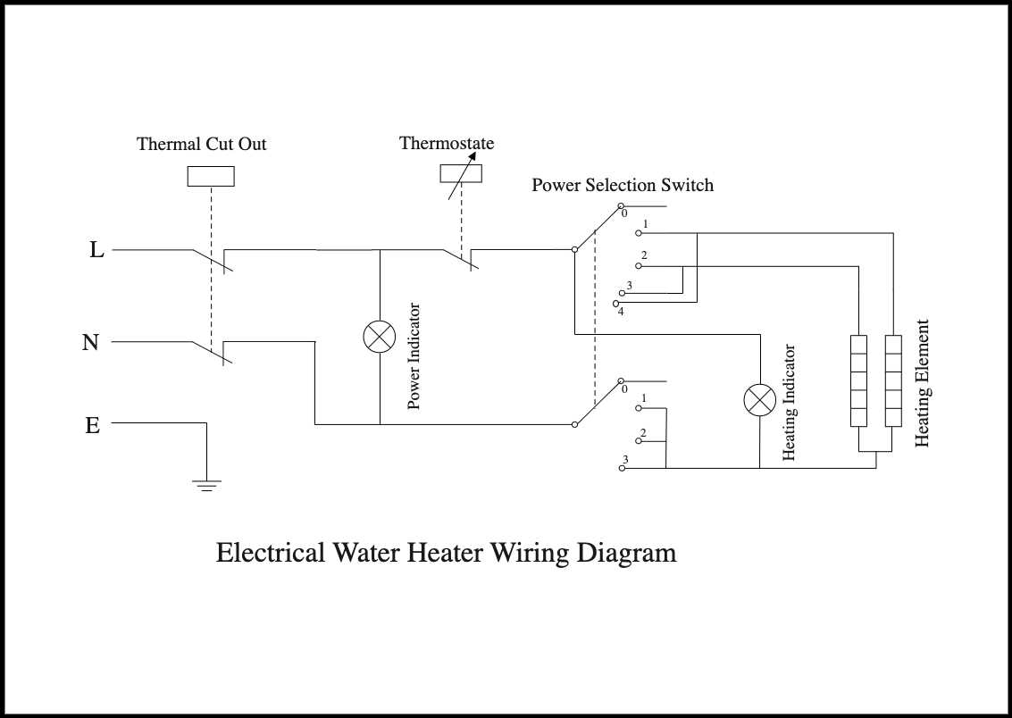 hot water heater electric wiring diagram