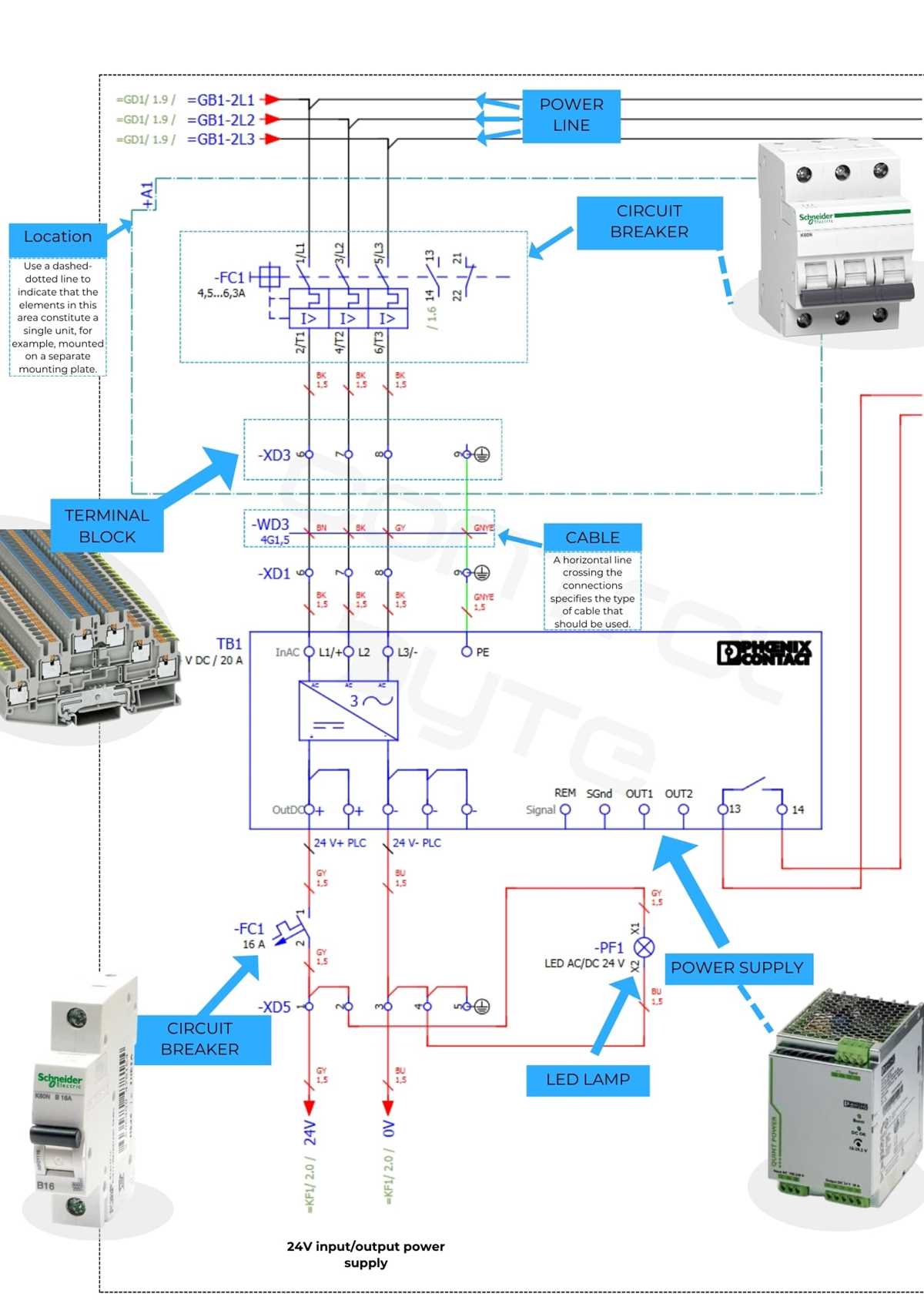 how to read a schematic diagram