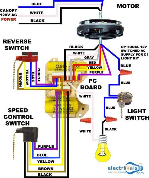 hunter fan switch wiring diagram