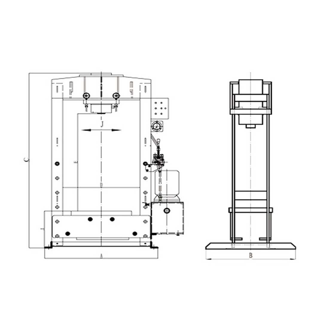 hydraulic press machine schematic diagram