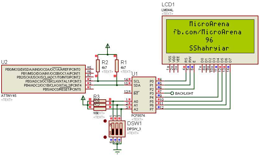 i2c lcd circuit diagram